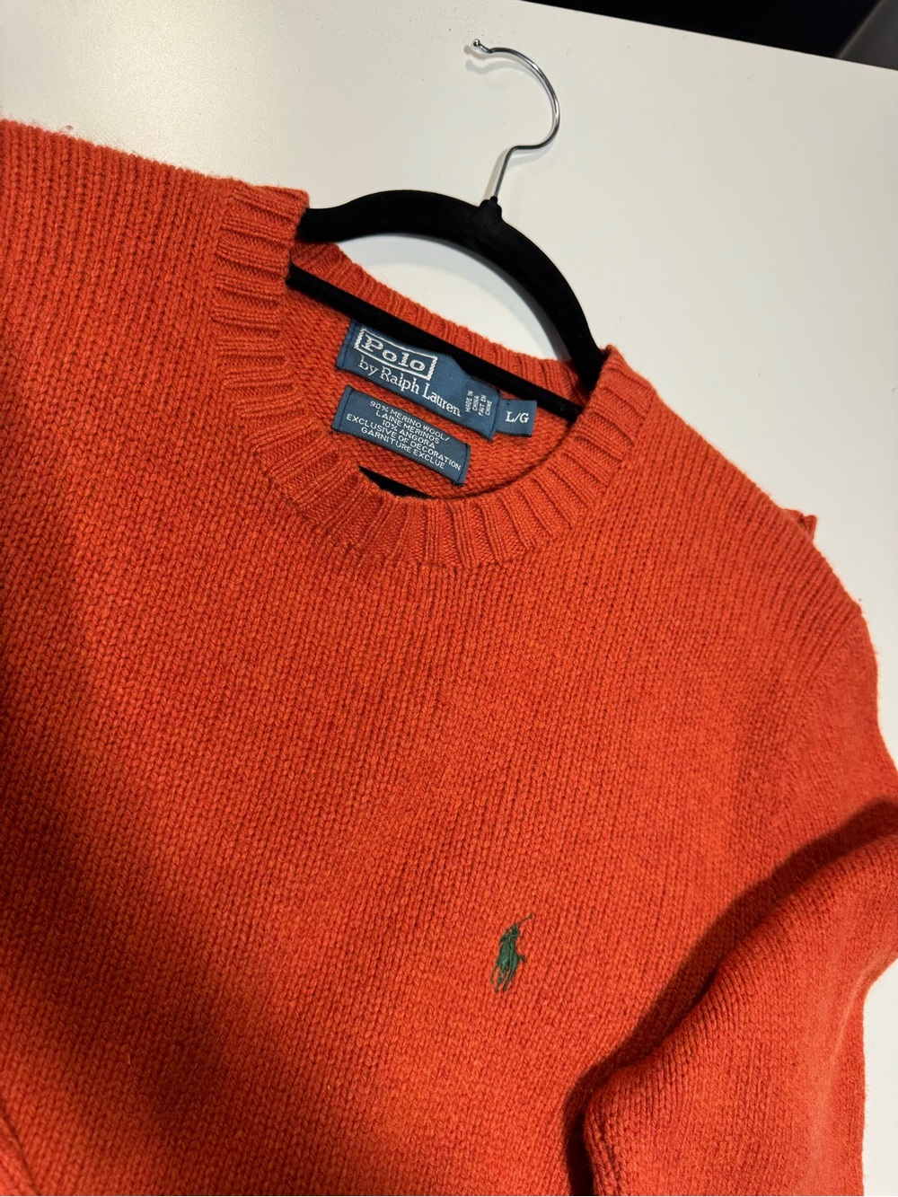 Ralph Lauren Orange Crewneck Sweater